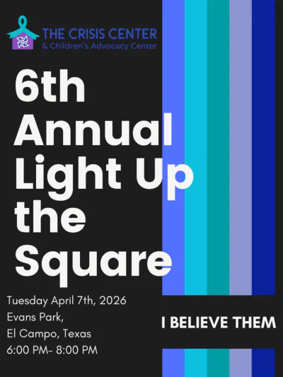 Light Up the Square 2026 Flyer Wharton Co - The Crisis Center